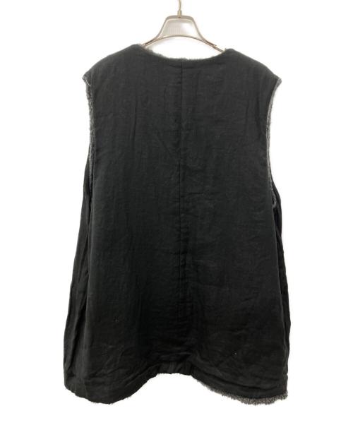 nest Robe（ネストローブ）nest Robe (ネストローブ) wool boa reversible vest グレー サイズ:Fの古着・服飾アイテム