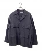 Graphpaperグラフペーパー）の古着「Hard Twill Fatigue Jacket」｜グレー