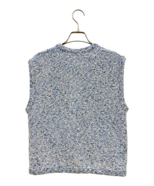 MACPHEE（マカフィー）MACPHEE (マカフィー) ツイードニットベスト ブルー サイズ:S 未使用品の古着・服飾アイテム