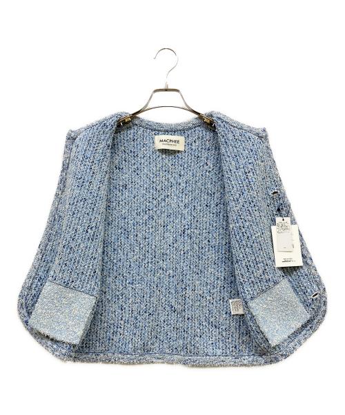 MACPHEE（マカフィー）MACPHEE (マカフィー) ツイードニットベスト ブルー サイズ:S 未使用品の古着・服飾アイテム