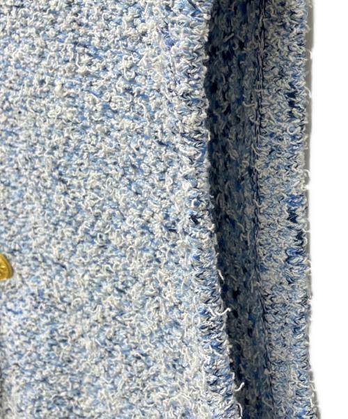 MACPHEE（マカフィー）MACPHEE (マカフィー) ツイードニットベスト ブルー サイズ:S 未使用品の古着・服飾アイテム