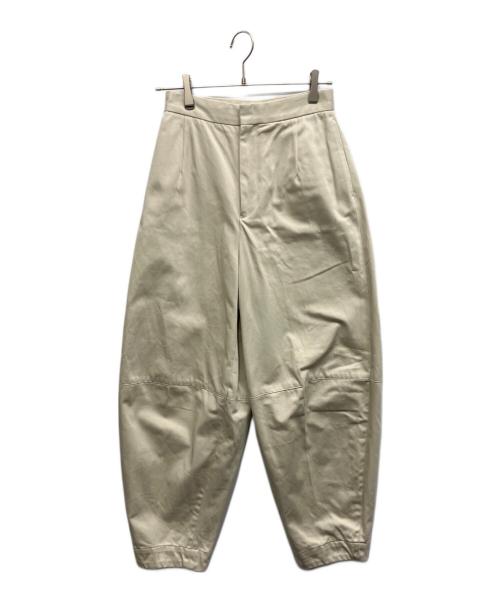 Curensology（カレンソロジー）Curensology (カレンソロジー) ハイウエスト コットン カーヴィ パンツ ベージュ サイズ:38の古着・服飾アイテム