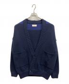 taupeトープ）の古着「RAHBEN WAFFLE KNIT CARDIGAN」｜ネイビー