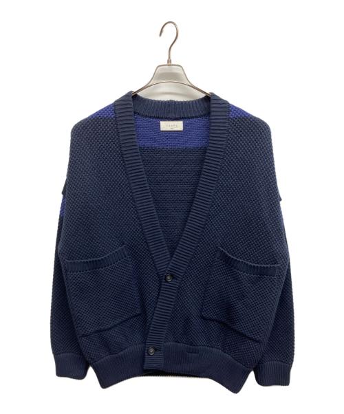 taupe（トープ）taupe (トープ) RAHBEN WAFFLE KNIT CARDIGAN ネイビー サイズ:02の古着・服飾アイテム