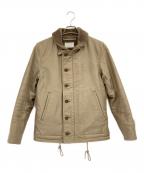 COOTIE PRODUCTIONSクーティープロダクツ）の古着「N-1 襟ボアデッキジャケット」｜ブラウン