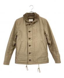 COOTIE PRODUCTIONS（クーティープロダクツ）の古着「N-1 襟ボアデッキジャケット」｜ブラウン