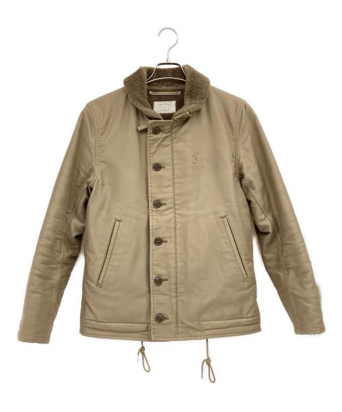 COOTIE PRODUCTIONS（クーティープロダクツ）COOTIE PRODUCTIONS (クーティープロダクツ) N-1 襟ボアデッキジャケット ブラウン サイズ:Mの古着・服飾アイテム