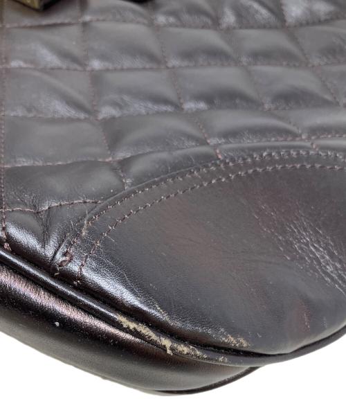 BURBERRY（バーバリー）BURBERRY (バーバリー) キルティング ホーボー ショルダーバッグ　BURBERRY（バーバリー）　ITEFFSRL814FIR ダークブラウンの古着・服飾アイテム