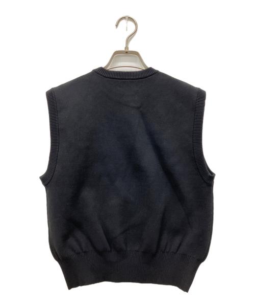 UNITED ARROWS（ユナイテッドアローズ）UNITED ARROWS (ユナイテッドアローズ) 3D フラワーモチーフ ノースリーブ ニットベスト ブラック サイズ:Freeの古着・服飾アイテム