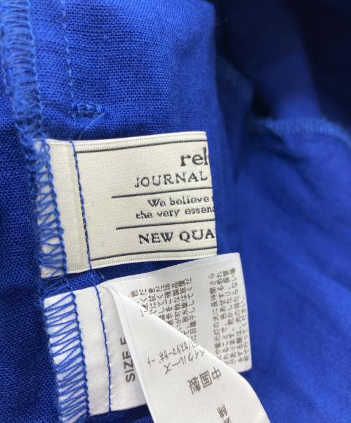 JOURNAL STANDARD relume（ジャーナルスタンダード レリューム）JOURNAL STANDARD relume (ジャーナルスタンダード レリューム) フレンチスリーブオープンワンピース ブルー サイズ:Freeの古着・服飾アイテム