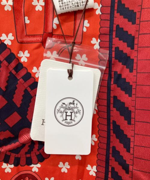 HERMES（エルメス）HERMES (エルメス) シルクカシミヤ半袖ニット レッド サイズ:36の古着・服飾アイテム