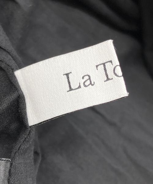 La TOTALITE（ラ ト―タリテ）La TOTALITE (ラ ト―タリテ) コットンボイルティアードワンピース ブラック サイズ:38の古着・服飾アイテム