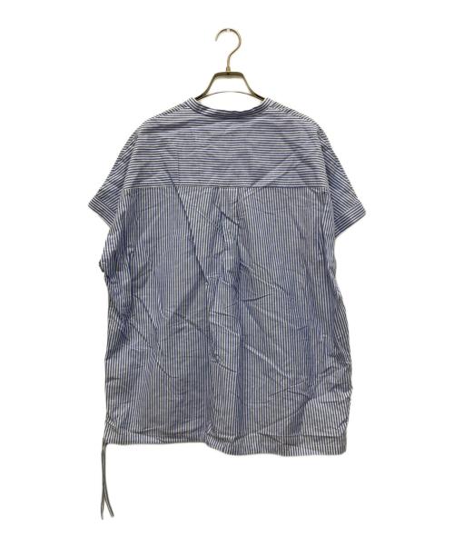 JOURNAL STANDARD（ジャーナルスタンダード）JOURNAL STANDARD (ジャーナルスタンダード) ハードマンズリネンコットンフレンチスリーブスキッパーシャツ ブルー×ホワイト サイズ:Freeの古着・服飾アイテム