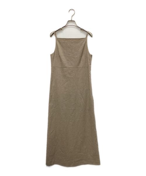Noble（ノーブル）Noble (ノーブル) 麻ストレッチキャミソールワンピース ベージュ サイズ:38の古着・服飾アイテム