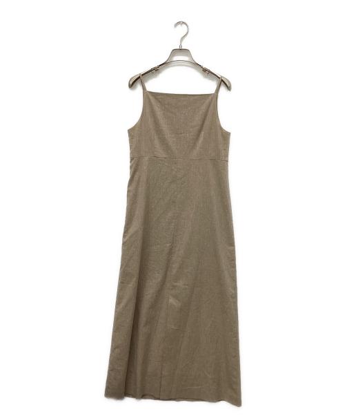 Noble（ノーブル）Noble (ノーブル) 麻ストレッチキャミソールワンピース ベージュ サイズ:38の古着・服飾アイテム