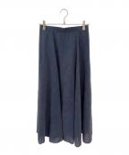 Nobleノーブル）の古着「ヴィンテージキュプラナイロンマキシスカート」｜ネイビー