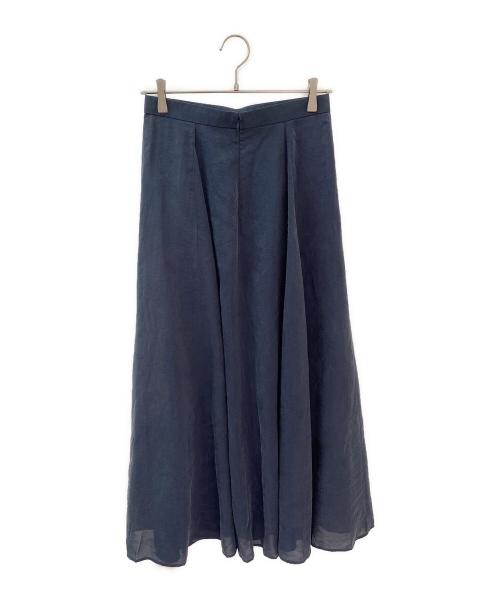 Noble（ノーブル）Noble (ノーブル) ヴィンテージキュプラナイロンマキシスカート ネイビー サイズ:38の古着・服飾アイテム