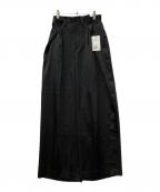 AEWEN MATOPHイウエン マトフ）の古着「サテン タック パンツ」｜ブラック