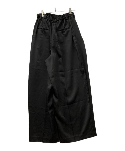 AEWEN MATOPH（イウエン マトフ）AEWEN MATOPH (イウエン マトフ) サテン タック パンツ ブラック サイズ:38の古着・服飾アイテム