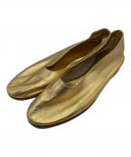 MARTINIANOマルティニアーノ）の古着「GLOVEフラットシューズ」｜ゴールド