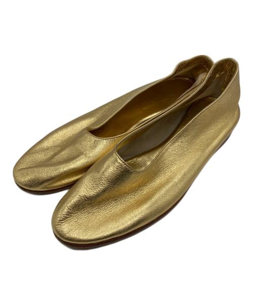MARTINIANO（マルティニアーノ）MARTINIANO (マルティニアーノ) GLOVEフラットシューズ ゴールド サイズ:37 1/2の古着・服飾アイテム