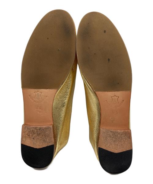 MARTINIANO（マルティニアーノ）MARTINIANO (マルティニアーノ) GLOVEフラットシューズ ゴールド サイズ:37 1/2の古着・服飾アイテム