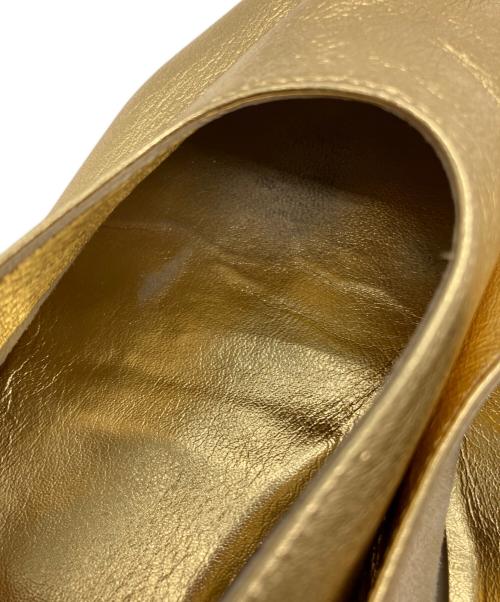 MARTINIANO（マルティニアーノ）MARTINIANO (マルティニアーノ) GLOVEフラットシューズ ゴールド サイズ:37 1/2の古着・服飾アイテム