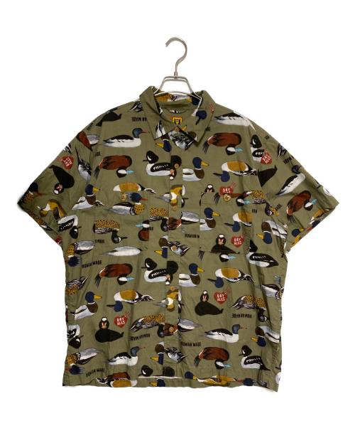 HUMAN MADE（ヒューマンメイド）HUMAN MADE (ヒューマンメイド) duck short sleeve shirt オリーブ サイズ:XXLの古着・服飾アイテム