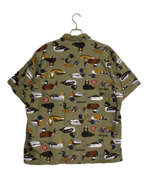 HUMAN MADE（ヒューマンメイド）HUMAN MADE (ヒューマンメイド) duck short sleeve shirt オリーブ サイズ:XXLの古着・服飾アイテム