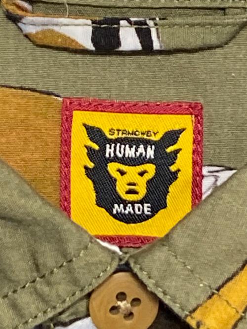 HUMAN MADE（ヒューマンメイド）HUMAN MADE (ヒューマンメイド) duck short sleeve shirt オリーブ サイズ:XXLの古着・服飾アイテム