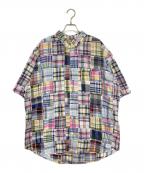 SUPREME×GOODENOUGHシュプリーム×）の古着「Patchwork S/S Shirt」｜ブルー