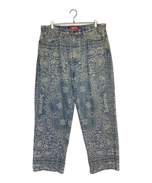 SUPREME（シュプリーム）SUPREME (シュプリーム) Bandana Jacquard Baggy Jean ブルー サイズ:34の古着・服飾アイテム