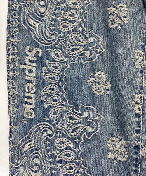 SUPREME（シュプリーム）SUPREME (シュプリーム) Bandana Jacquard Baggy Jean ブルー サイズ:34の古着・服飾アイテム