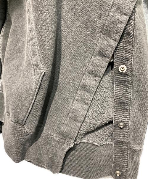 sacai（サカイ）sacai (サカイ) Garment Dye Cotton Jersey Hoodie ブラック サイズ:4の古着・服飾アイテム