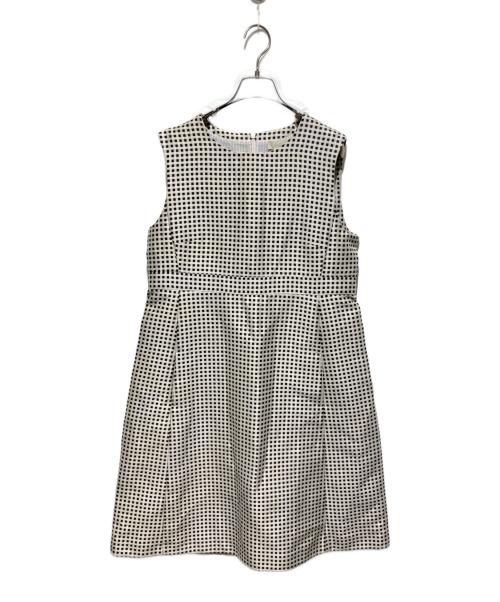 'S Max Mara（エスマックスマーラ）'S Max Mara (エスマックスマーラ) ノースリーブワンピース ブラック×ベージュ サイズ:46の古着・服飾アイテム