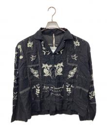 TODAYFUL（トゥデイフル）の古着「Embroidery Patchwork Shirts」｜ブラック