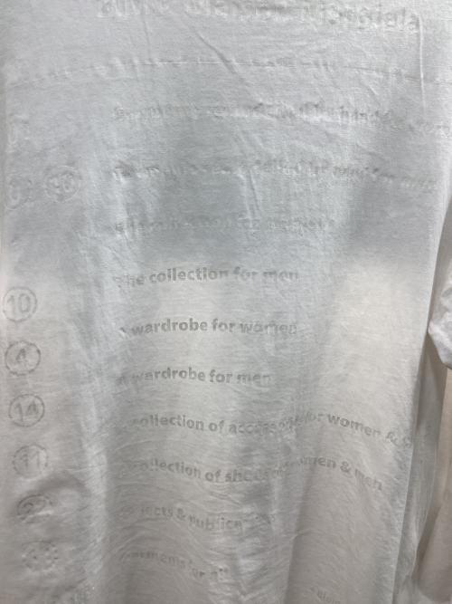 MM6 Maison Margiela（エムエムシックスメゾンマルジェラ）MM6 Maison Margiela (エムエムシックスメゾンマルジェラ) プリントTシャツ ホワイト サイズ:XSの古着・服飾アイテム