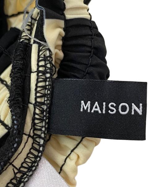 MAISON SPECIAL（メゾンスペシャル）MAISON SPECIAL (メゾンスペシャル) シャーリングチェックスカート ブラック×イエロー サイズ:Freeの古着・服飾アイテム