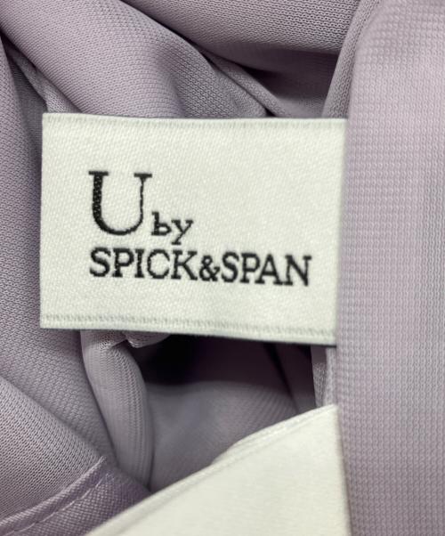 U by SPICK&SPAN（ユー バイ スピック＆スパン）U by Spick&Span (ユー バイ スピック＆スパン) フリルサテンオールインワン パープル サイズ:38の古着・服飾アイテム