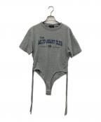 MAISON SPECIALメゾンスペシャル）の古着「College Logo Body Suit T-shirt」｜グレー