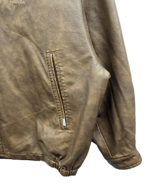 NAUTICA（ノーティカ）NAUTICA (ノーティカ) FREAK'S STORE (フリークスストア) Faded Vegan Leather Blouson ブラウン サイズ:L 未使用品の古着・服飾アイテム