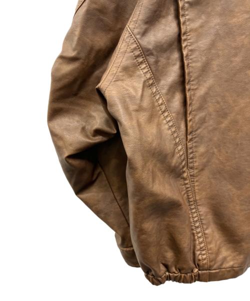 NAUTICA（ノーティカ）NAUTICA (ノーティカ) FREAK'S STORE (フリークスストア) Faded Vegan Leather Blouson ブラウン サイズ:L 未使用品の古着・服飾アイテム