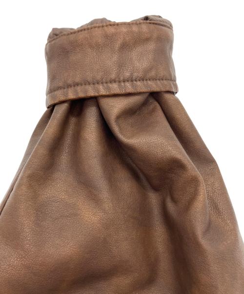 NAUTICA（ノーティカ）NAUTICA (ノーティカ) FREAK'S STORE (フリークスストア) Faded Vegan Leather Blouson ブラウン サイズ:L 未使用品の古着・服飾アイテム