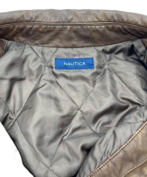 NAUTICA（ノーティカ）NAUTICA (ノーティカ) FREAK'S STORE (フリークスストア) Faded Vegan Leather Blouson ブラウン サイズ:L 未使用品の古着・服飾アイテム