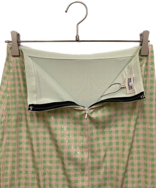 BAUM UND PFERDGARTEN（バウムウンドヘルガーデン）BAUM UND PFERDGARTEN (バウムウンドヘルガーデン) スパンコールスカート グリーン×ピンク サイズ:表記なしの古着・服飾アイテム