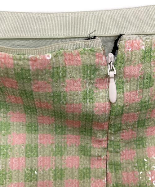 BAUM UND PFERDGARTEN（バウムウンドヘルガーデン）BAUM UND PFERDGARTEN (バウムウンドヘルガーデン) スパンコールスカート グリーン×ピンク サイズ:表記なしの古着・服飾アイテム