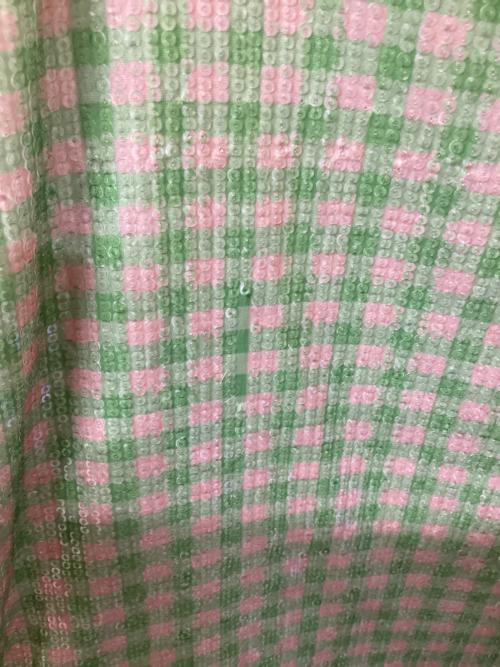 BAUM UND PFERDGARTEN（バウムウンドヘルガーデン）BAUM UND PFERDGARTEN (バウムウンドヘルガーデン) スパンコールスカート グリーン×ピンク サイズ:表記なしの古着・服飾アイテム