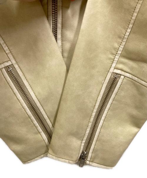 moussy（マウジー）moussy (マウジー) FAUX LEATHER MINIMAL ジャケット エクリュ サイズ:SIZE Freeの古着・服飾アイテム