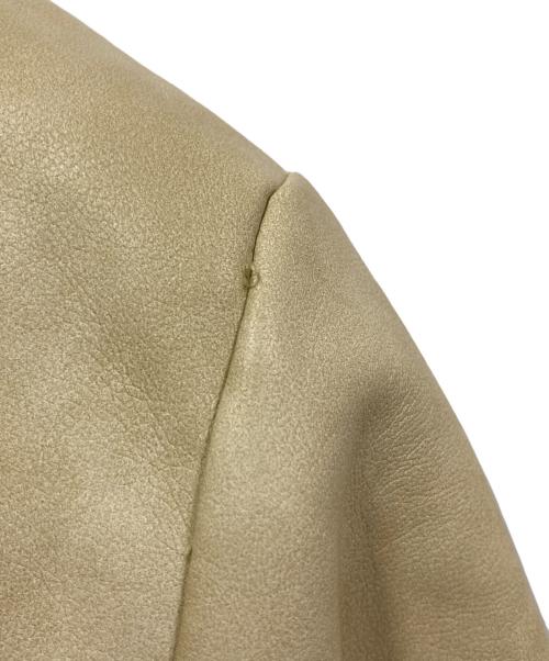 moussy（マウジー）moussy (マウジー) FAUX LEATHER MINIMAL ジャケット エクリュ サイズ:SIZE Freeの古着・服飾アイテム