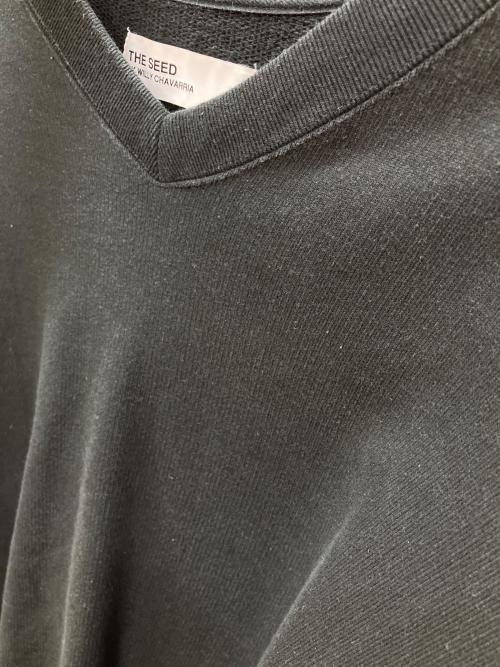 THE SEED BY WILLY CHAVARRIA（ザ シード バイ ウィリーチャバリア）THE SEED BY WILLY CHAVARRIA (ザ シード バイ ウィリーチャバリア) Iris Vneck Sweat ブラック サイズ:SIZE 40の古着・服飾アイテム